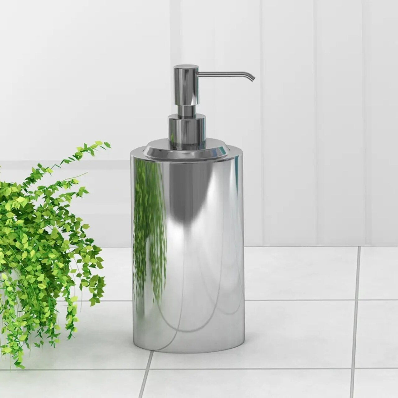 Stainles Steel Liquid Soap Dispenser Pump Bottle | Bathroom Vanity & Kitchen Sink,Holds Soap,Lotion & Sanitizer | Chrome Finish